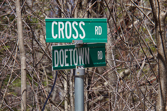 cross road doetown road intersection rumney nh stinson mountain mtn 52 wav